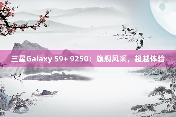 三星Galaxy S9+ 9250：旗舰风采，超越体验